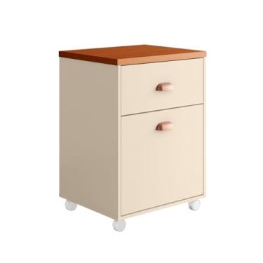 Imagem de Organizador Gaveteiro Escritório Faria Lima para Pastas Suspensas com Rodízios (Off-Nature)