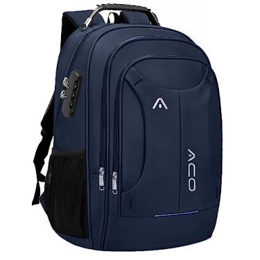 Imagem de Mochila Bolsa Masculina Feminina Notebook Anti Furto Reforçada Semi Impermeável Escolar Faculdade Trabalho Viagem Resiste com Cadeado (Azul)
