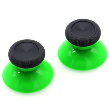 Imagem de Deal4GO Pacote com 2 Joysticks de borracha de substituição analógica côncava OEM para controle Xbox One (verde e cinza)