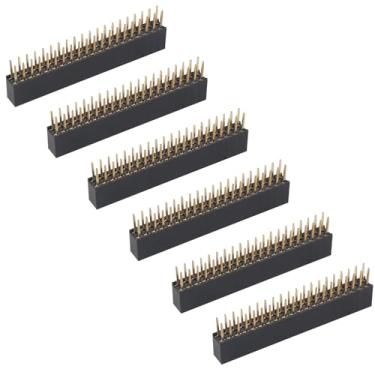 Imagem de ZDE 6 peças 2x20 40 pinos empilhamento fêmea cabeçalho 2,54 mm passo dupla fileira pino conector de cabeçalho para Raspberry Pi Arduino PCB tábua de pão