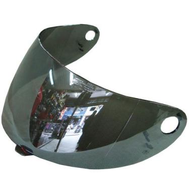 Imagem de Viseira Vaz V10 , V100 Novo de Botão Espelhada Cromada - Serjão Motope