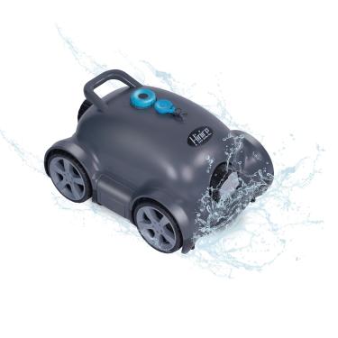 Imagem de Hinice Robô Aspirador De Piscina Sem Fio, Automático Para Piscinas Enterradas/Acima Do Solo, Autonomia 150 Minutos, À Prova D'Água Ipx8, Cobertura 2200 Pés Quadrados (Cinza Escuro)