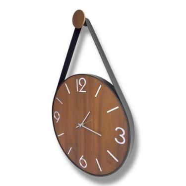 Imagem de Relógio parede adnet tabaco, cardinais prata espelhado 3 opções de tam