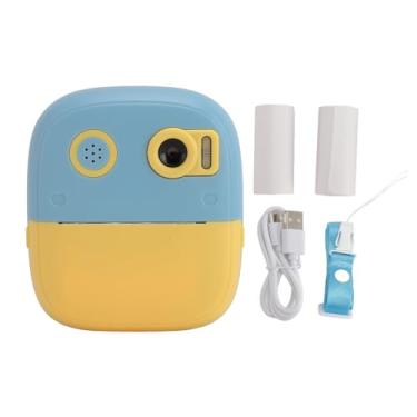 Imagem de Câmera de impressão instantânea para crianças de 2,4 polegadas IPS HD Screen 1080p Lente dupla 8x Digital Zoom AutoFocus Instant Camera Toy para meninos Presente de aniversário (Azul)