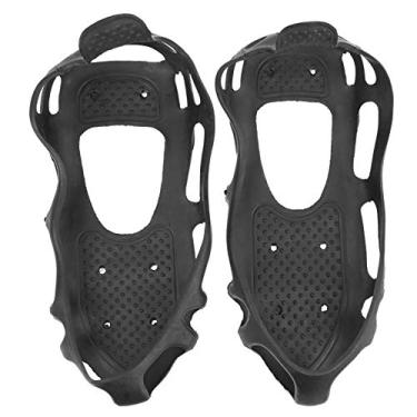 Imagem de 24 Dentes Gelo Escalada Crampon Anti Slip Spiked Grips Chuteiras Caminhadas Sapatos de Neve Gelo Durável Inverno Tração Engrenagem para Montanha Escalada Neve Trekking Aço