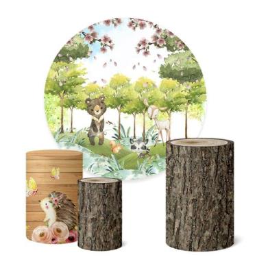 Imagem de Trio Capas Cilindro + Painel Redondo 1,50m Bosque - Fadrix, K1BSQ0016