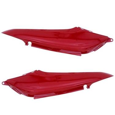 Imagem de Tampa Lateral Carenagem Cromo Forte Moto Honda Biz+ 125 Ex 2011 a 2017