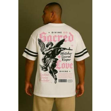 Imagem de Camiseta Streetwear Oversized Masculina sacred - swagon, G