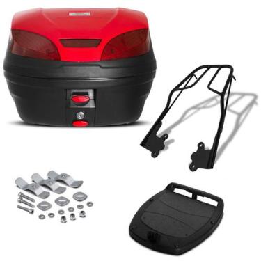 Imagem de Bau 30 Litros Pro Tork Smartbox 3 + Bagageiro Cb 300r, VERMELHO, Único