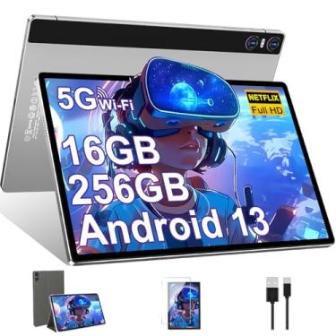 Imagem de Tablet 2024 11 polegadas Android 13 tela 2K tablet Octa-Core 2.0 GHz, 16GB RAM 256GB ROM + TF 1TB /2000 * 1200 Pixel/8MP 20MP + 2MP Macro/10000 mAh/5G WiFi capa de metal prata