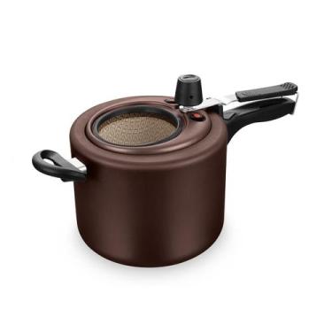 Imagem de Panela De Pressão Chocolate 4,5 Litros Superior com Visor 9195 Mta