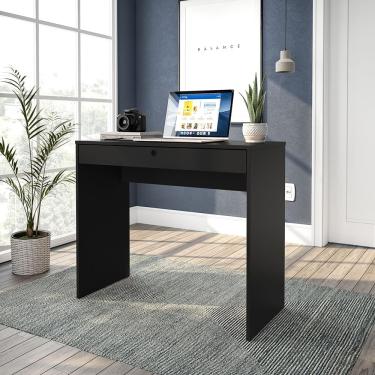 Imagem de Mesa Escrivaninha Politorno Conquista 1 Gaveta MDP Compacta Corrediça Metálica Pintura UV