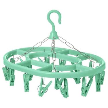 Imagem de Varal De Roupas Íntimas Peças Pequenas 18 Prendedores De Teto Portátil