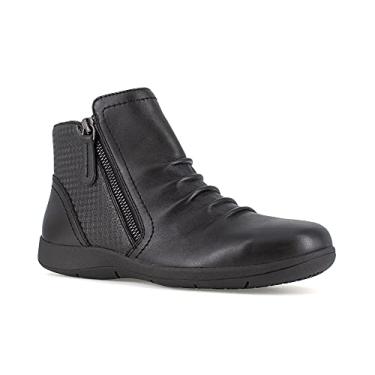 Imagem de Rockport Daisey Sapatos casuais femininos com bico de segurança e bico franzido, Preto, 7 Wide