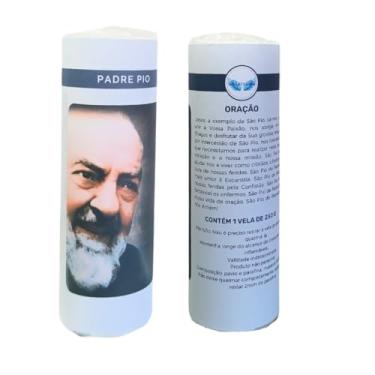 Imagem de Vela 7 dias votiva Padre Pio 2 unidades