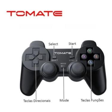 Imagem de Controle Gamer Sem Fio 2 Controles e Receptor MAY-004 Tomate