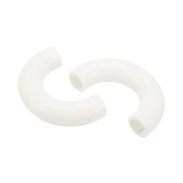 Imagem de KiBcsLic 2x Ganchos de Reboque Capas Acessórios para Carro Substituição Profissional Resistente Mangas de Gancho de Reboque Brancas parapara 2017-2021