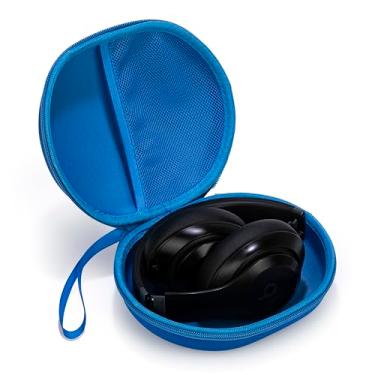 Imagem de Ginsco Capa rígida compatível com Beats/Skullcandy/Sony MDR7506/Soundcore/BERIBES/KVIDIO/TOZO Fones de ouvido dobráveis sem fio/com fio, capa para fone de ouvido para transporte de viagem (azul Klein)