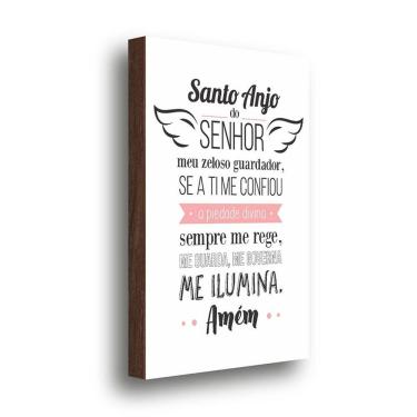 Imagem de Quadro Decorativo Santo Anjo Do Senhor Rosa 40X60Cm
