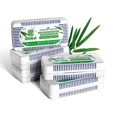 Imagem de Desodorizador de geladeira (pacote com 5) Desodorizador de geladeira de carvão ativado natural e sem perfume - Eliminador de odores de geladeira para freezers, refrigeradores e lancheiras