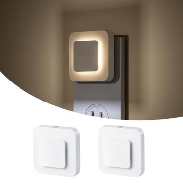 Imagem de Midea Luzes Noturnas Com Retroiluminação Que Se Conectam À Parede Para Dormir, Luz Branca Suave Indireta Sensor De Anoitecer Ao Amanhecer, Corredor/Escada/Banheiro/Quarto/Cozinha Eficiência Energéti