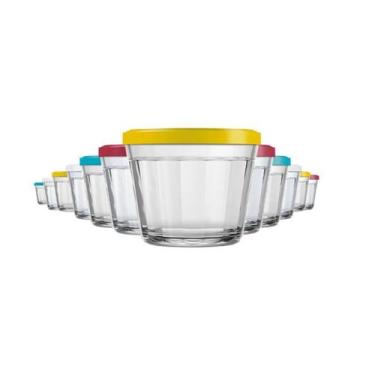 Imagem de Kit com 12 Tigela Americano 150ml Nadir c/tampa Pote - Nadir Figueired