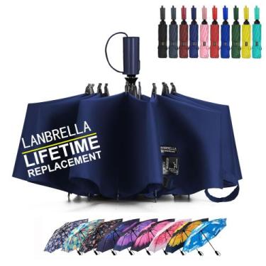 Imagem de Guarda-chuva LANBRELLA Compact Inverted Dobrable Auto Abrir/Fechar