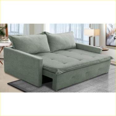 Imagem de Sofá Sem Caixa Retrátil e Reclinável 1,65m com Molas Maira Boucle Ment