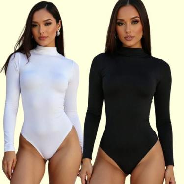 Imagem de Kit 2 Body Feminino Manga Longa Collant Bori Basico Inverno - Generica