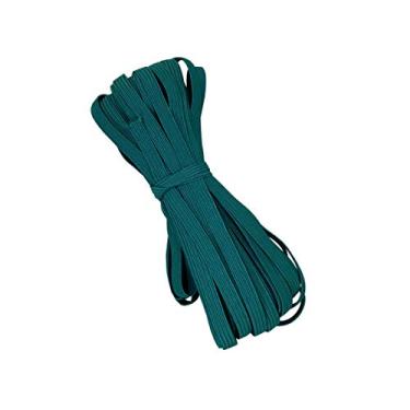 Imagem de Bowtique Emilee Pacote elástico de 10 metros, elástico trançado para máscaras faciais, faixas de cabelo ou laços de cabelo (azul-petróleo)