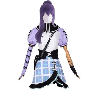 Imagem de Cosplay Life At Nightcord Asahina Mafuyu Project Sekai Colerful Stage Cosplay Costume - Full Set Outfit Includes Wig - Halloween Convention (L)