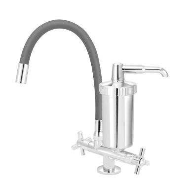 Imagem de Torneira Cozinha Flexivel Preto C/Filtro Abs Mesa Slim 1/4V