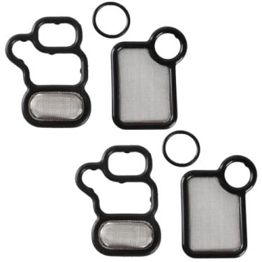 Imagem de TNJPSEK 2 conjuntos 917-176 VVT VTEC válvula solenoide tampa junta, 15815-RAA-A02 bobina filtro de válvula compatível com 2002-2015 2.0L 2.4L vários modelos (peça #15810-RAA-A01 91319-PAA-A01)