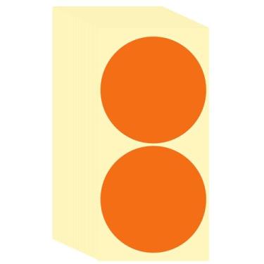 Imagem de PATIKIL 120 etiquetas adesivas coloridas de pontos, adesivos de preço circular de 10 cm, etiquetas autoadesivas para escritório, negócios, quintal, venda de garagem, decoração de casa, laranja