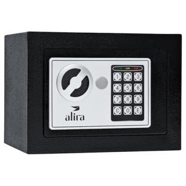 Imagem de Cofre Digital Eletrônico, 23x17x17cm, Senha e 2 Chaves, Alira Home MR-BX-002