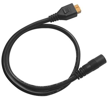 Imagem de AJDPOI Cabo adaptador de alimentação XT60 fêmea para DC 7,9 mm fêmea, 0,6 m, preto, compatível com painéis solares, estações de energia portáteis e mais