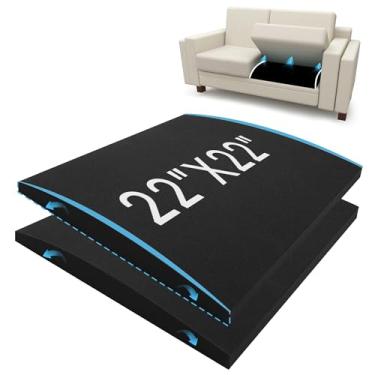 Imagem de Desunqin 2 peças 40D 56 x 56 x 6 cm suporte de almofada de sofá para assento flácido, suporte de almofada de sofá de arco de tamanho grande, inserções de almofada de sofá de alto rebote, reparo de