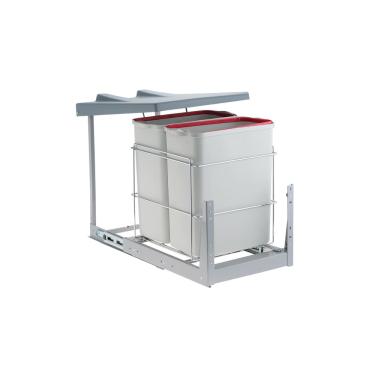 Imagem de Lixeira Deslizante Dupla 40l Embutir com amortecedor Schmitt