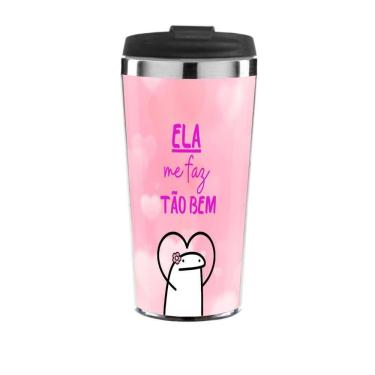 Imagem de Copo Térmico Personalizado Tema Namorados Ela Me Faz Tão Bem