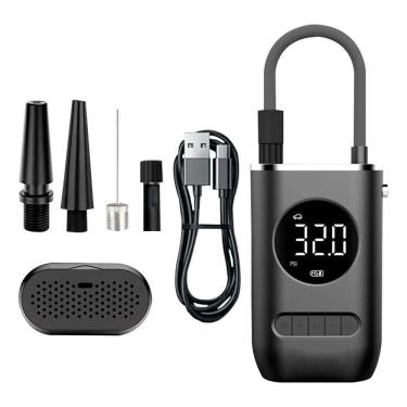 Imagem de Mini Compressor Calibrador Bomba Encher Pneu Portátil Forte