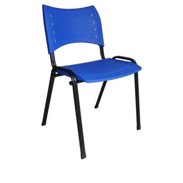 Imagem de Cadeira Prisma Iso Fixa Pra Recpçao Sala Espera Igreja Azul