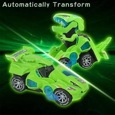 Imagem de Carro de dinossauro Toy Transformers com LED para meninos de 3 a 6 ano