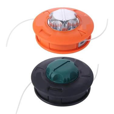 Imagem de No Dismantle M10 Lawn Mower Head Aluminum Thicken Grass Trimmer 2 Line Garden Tool Bump Spool Strimmer(Black-1)