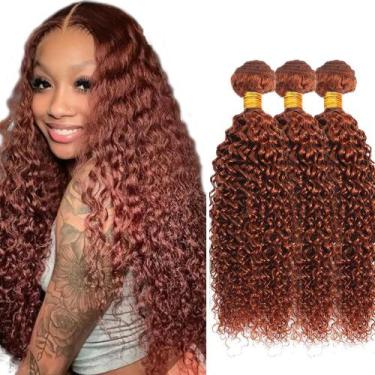 Imagem de Pacotes de cabelo HuxoWax Brazilian Virgin Human 60-70 cm Cobre Vermel