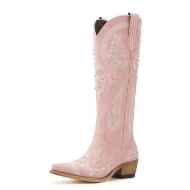 Imagem de Botas de cowboy vodvob Western Embroidered Strass para mulheres