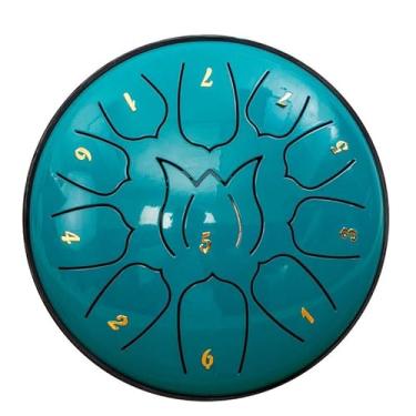 Imagem de Tambor de língua de aço, 15,2 cm, 21 notas, tambor de chuva para jardim externo, tambor panda para ioga, meditação, educação musical pré-natal com bolsa de bateria, livro de música, marretas, suporte