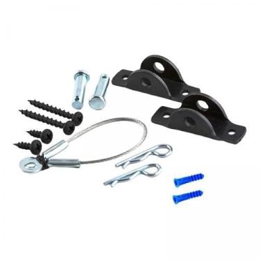 Imagem de 6X Iron Furniture Anchors, Baby Proofing Child Straps Falling Anti Tip Cabinet Locks for Bookcases Dressers Wardrobes/791