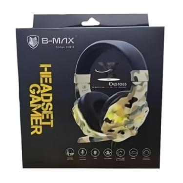 Imagem de Headset Gamer B-MAX BM218, Camuflado, com LED, Microfone e Fone de Ouvido para Jogos