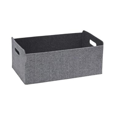 Imagem de DimyFew Cesta de feltro para armazenamento, caixa retangular para armário, organizador de brinquedos para lavanderia, brinquedos de berçário, material de