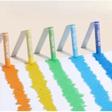 Imagem de Giz Pastel a Óleo Clássico 36 Cores + 2 Brancos – Cores Vivas e Tradicionais, Suaves e Seguros p/Crianças, Estudantes e Artistas